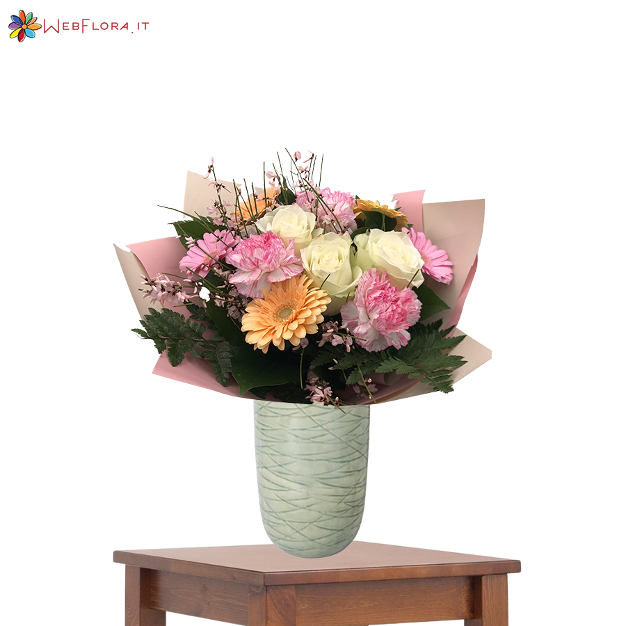 Bouquet Rose Garofani Gerbere