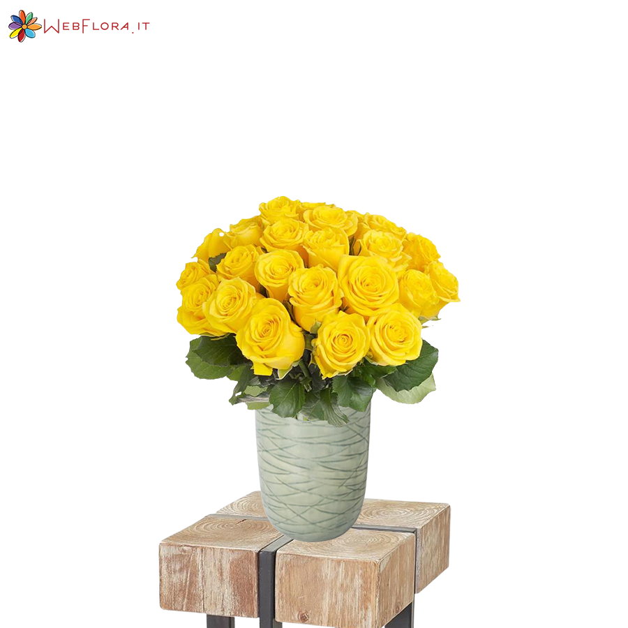24 Rose Gialle da 50 cm