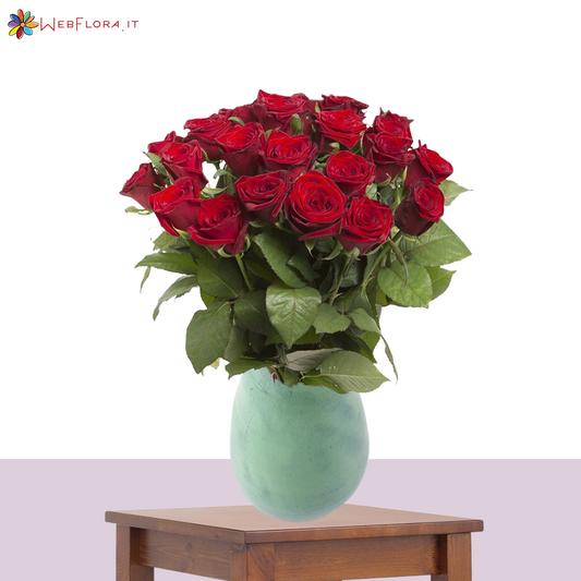 24 Rose Rosse da 70 cm