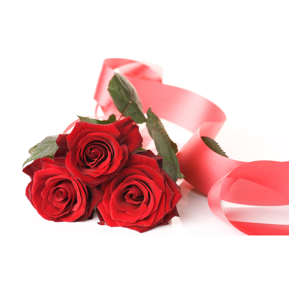 3 Rose Rosse da 70 cm