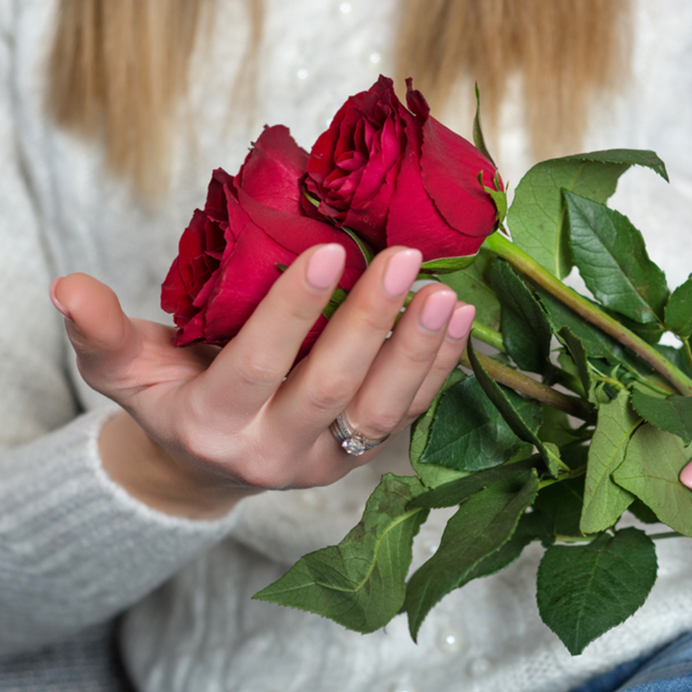 3 Rose Rosse da 70 cm
