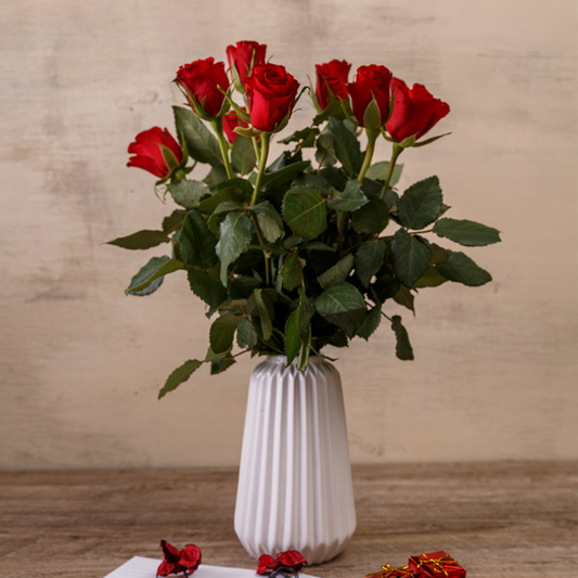 7 Rose Rosse da 70 cm