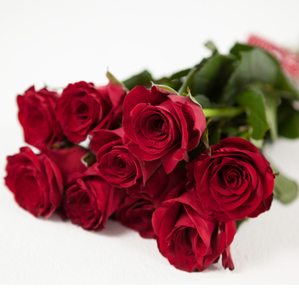 9 Rose Rosse da 70 cm