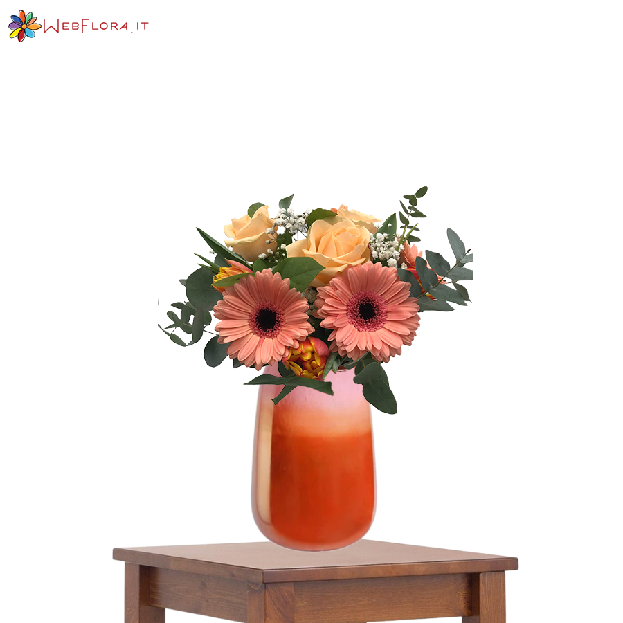 Bouquet Gerbere Rose color salmone