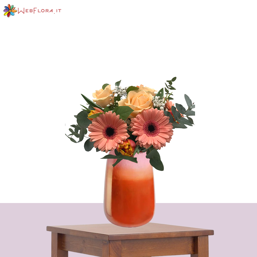 Bouquet Gerbere Rose color salmone