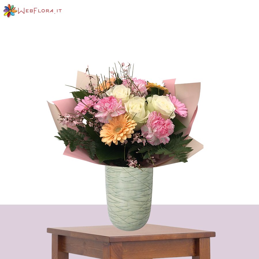 Bouquet Rose Garofani Gerbere