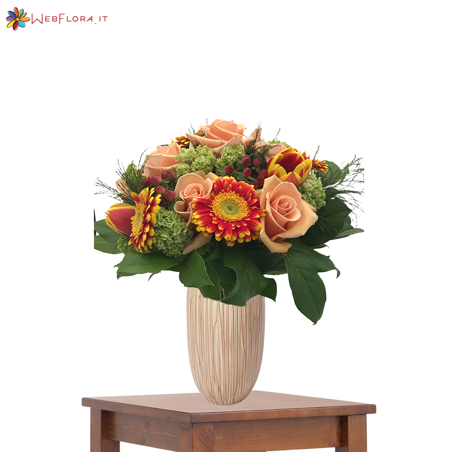 Bouquet di Tulipani Gerbere e Tulipani